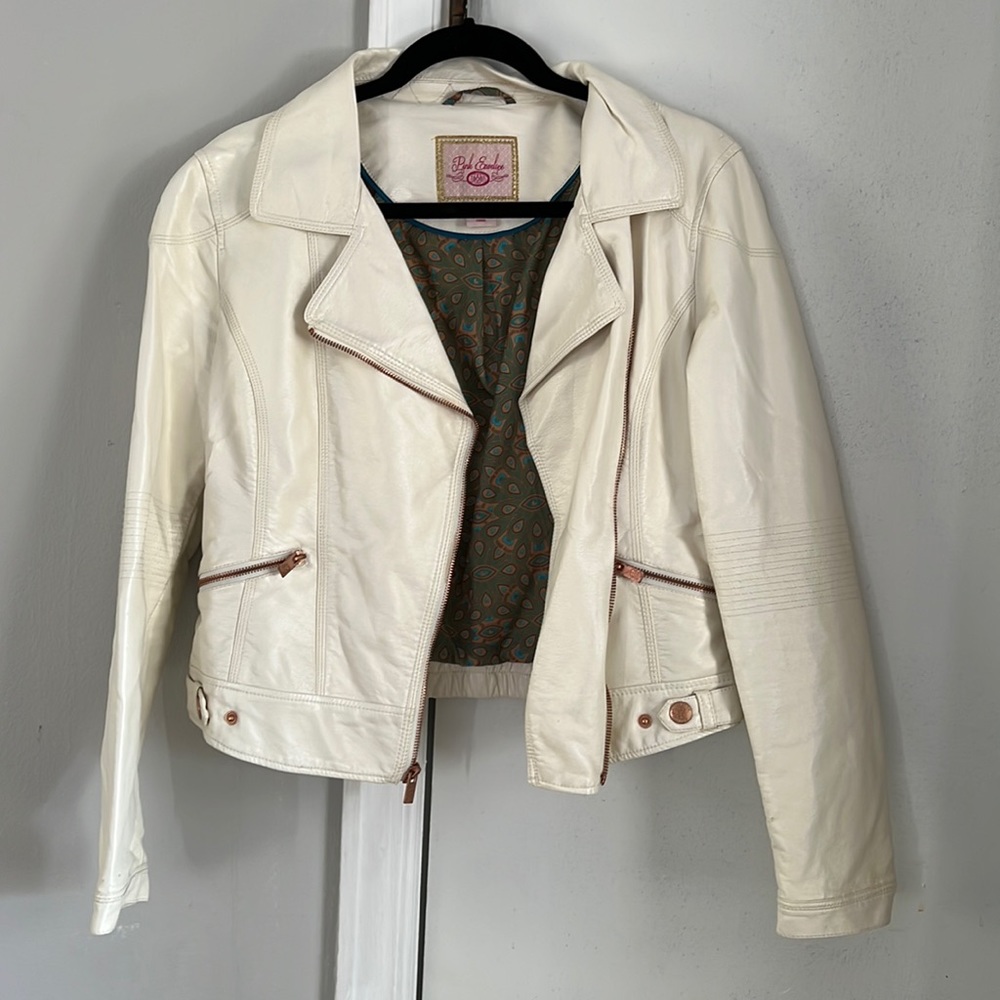 Pink Envelope Vegan Leather Jacket